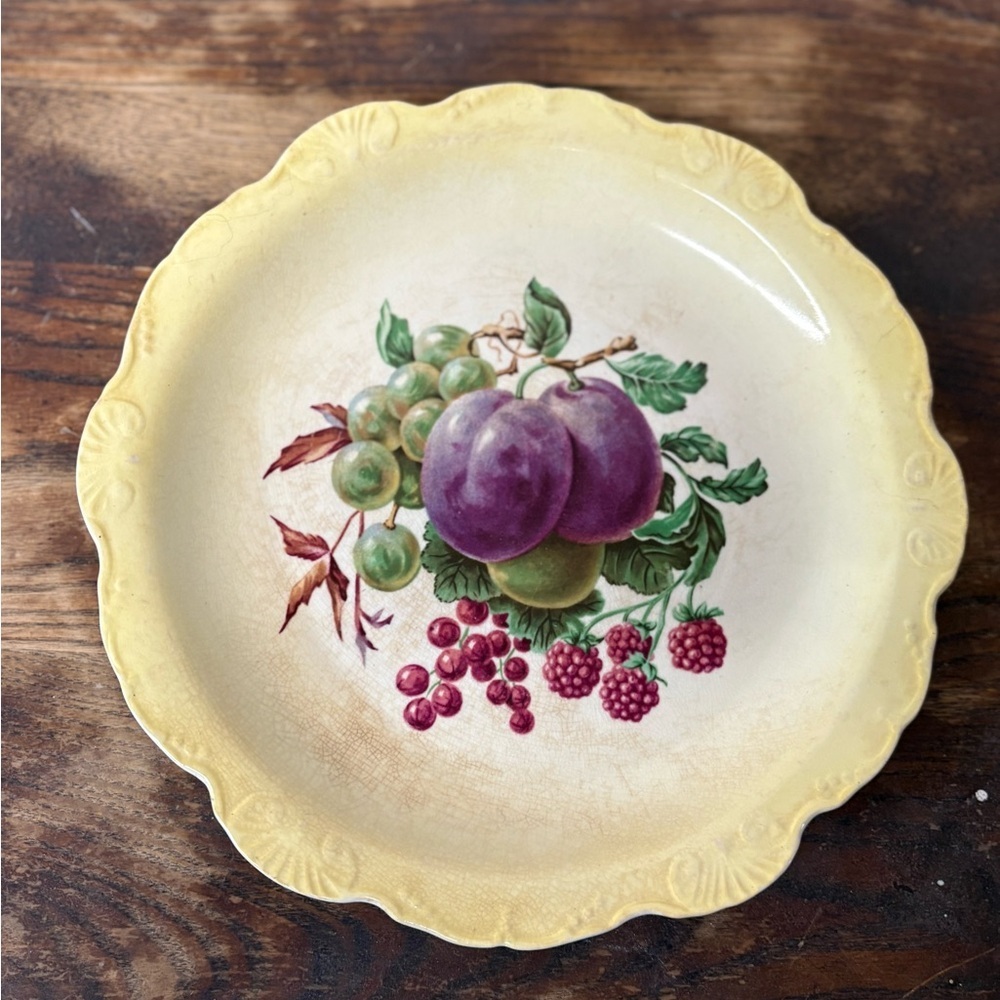 Vintage James Kent Ltd. Yellow Fruit Design Plate